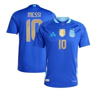 Adidas Lionel Messi #10 Argentina National Team 2024 Away Jersey Youth 7-8 Yrs
